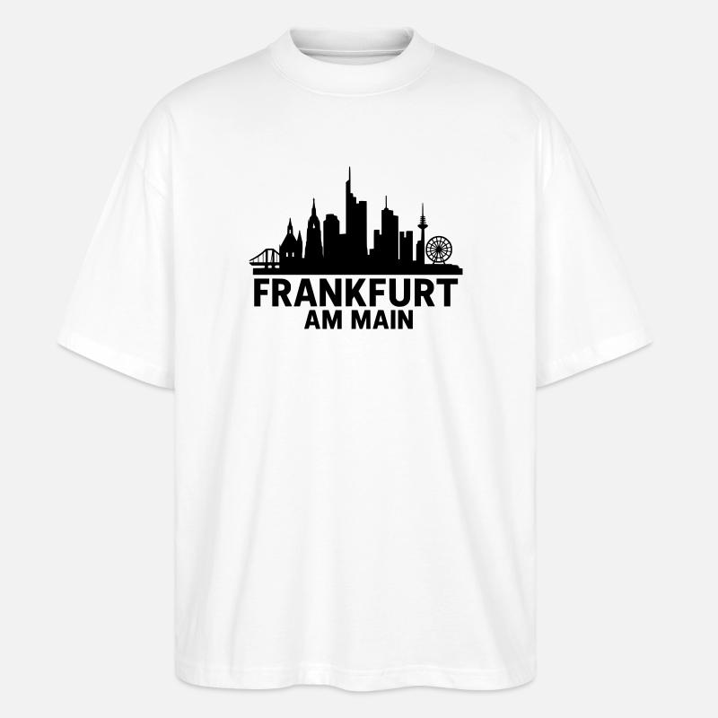 Frankfurt am Main Silhouette - Stanley/Stella Oversized Unisex Organic T-shirt Blaster 2.0 - white