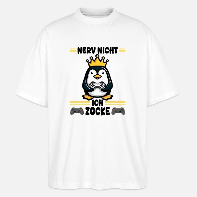 nerv nicht ich zocke - Stanley/Stella Oversized Unisex Bio T-Shirt Blaster 2.0 - Weiß