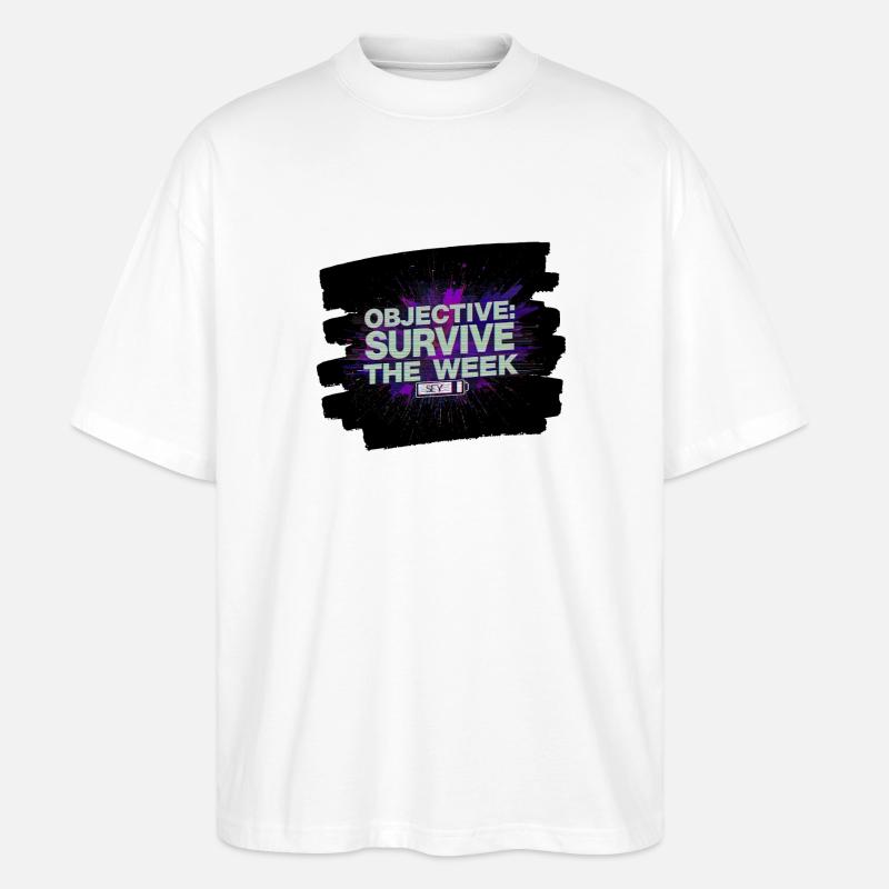 Survive Week objective - Stanley/Stella Oversized Unisex Organic T-shirt Blaster 2.0 - white