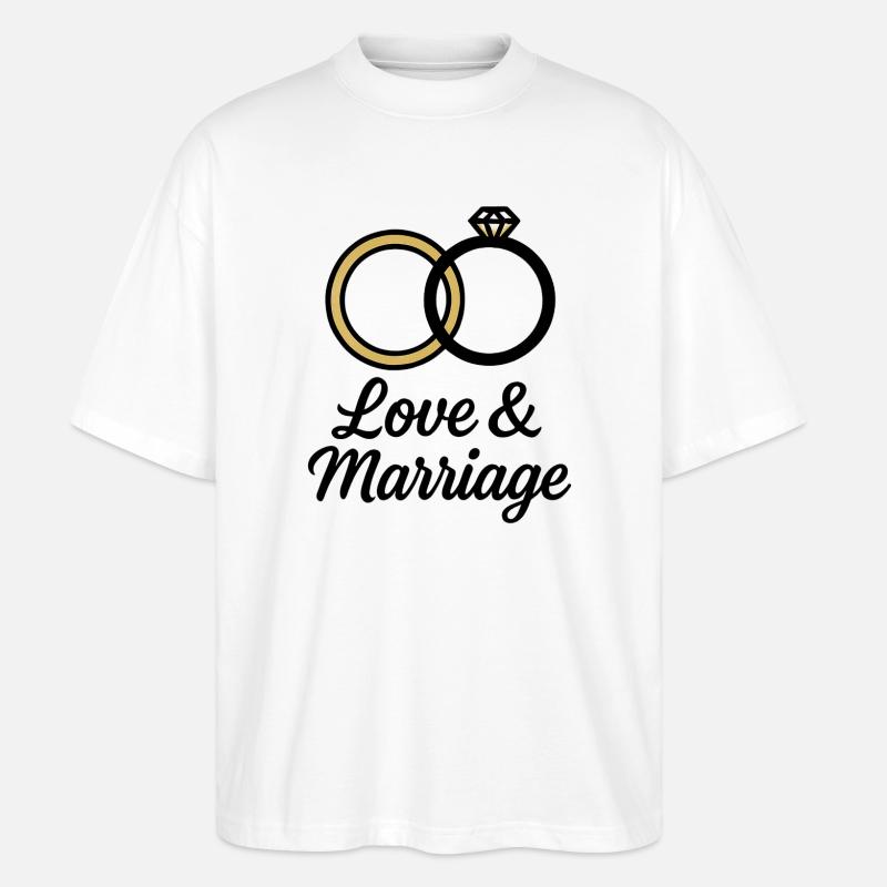 Liebe & Ehe Trauringe - Liebe & Ehe - Stanley/Stella Oversized Unisex Bio T-Shirt Blaster 2.0 - Weiß