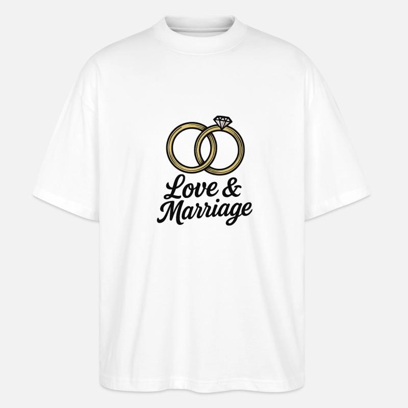 Liebe & Ehe Trauringe - Liebe & Ehe - Stanley/Stella Oversized Unisex Bio T-Shirt Blaster 2.0 - Weiß