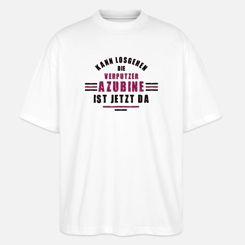 Trainee plasterer apprenticeship training plasterer - Stanley/Stella Oversized Unisex Organic T-shirt Blaster 2.0 - white