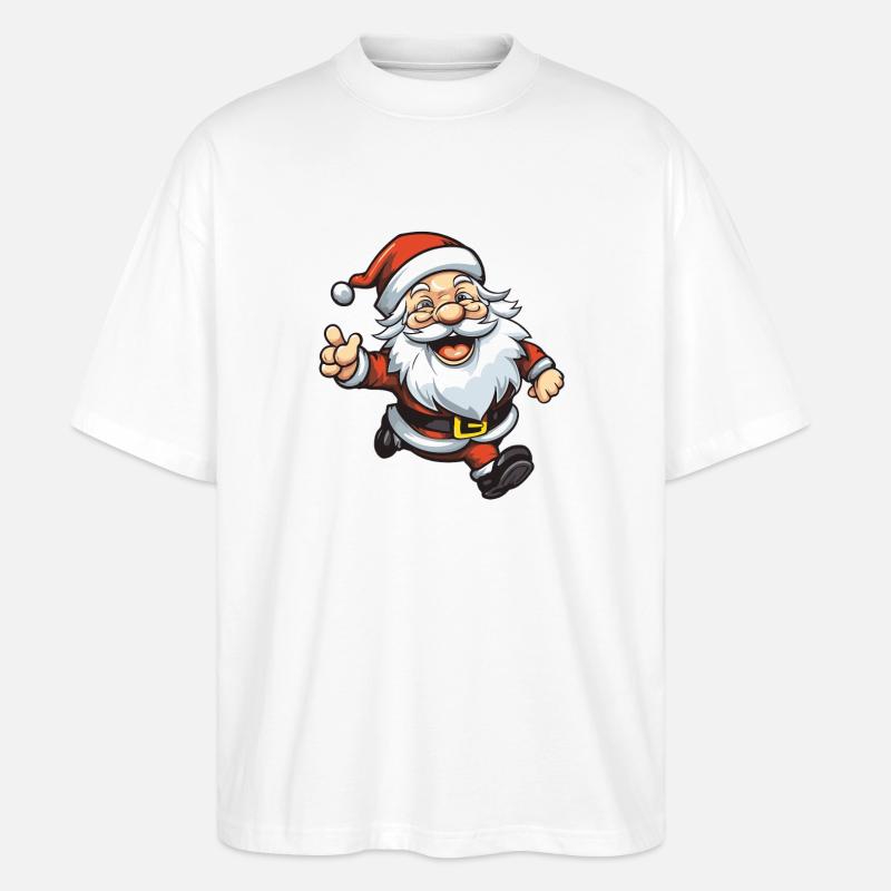 Weihnachtsmann Illustration Weihnachten - Stanley/Stella Oversized Unisex Bio T-Shirt Blaster 2.0 - Weiß