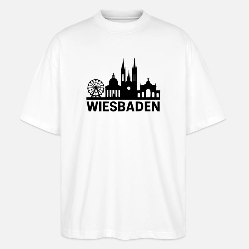 wiesbaden silhouette - Stanley/Stella Oversized Unisex Bio T-Shirt Blaster 2.0 - Weiß