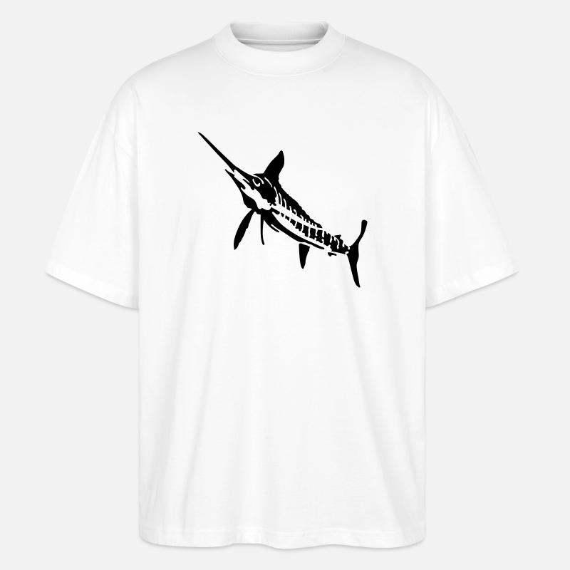 Speerfisch - Stanley/Stella Oversized Unisex Bio T-Shirt Blaster 2.0 - Weiß