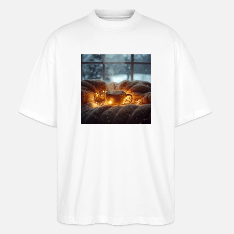 Cozy Winter Vibes - Stanley/Stella Oversized Unisex Bio T-Shirt Blaster 2.0 - Weiß