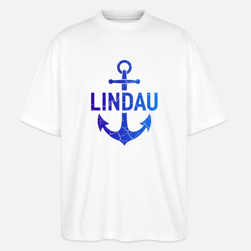 Anker Lindau Bodensee - Stanley/Stella Oversized Unisex Bio T-Shirt Blaster 2.0 - Weiß