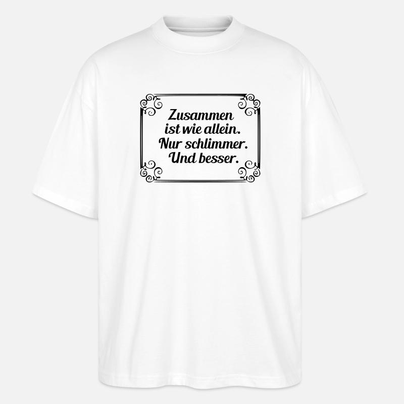 Ensemble, c’est comme seul - T-shirt bio Blaster 2.0 coupe oversize Stanley/Stella Unisexe - blanc