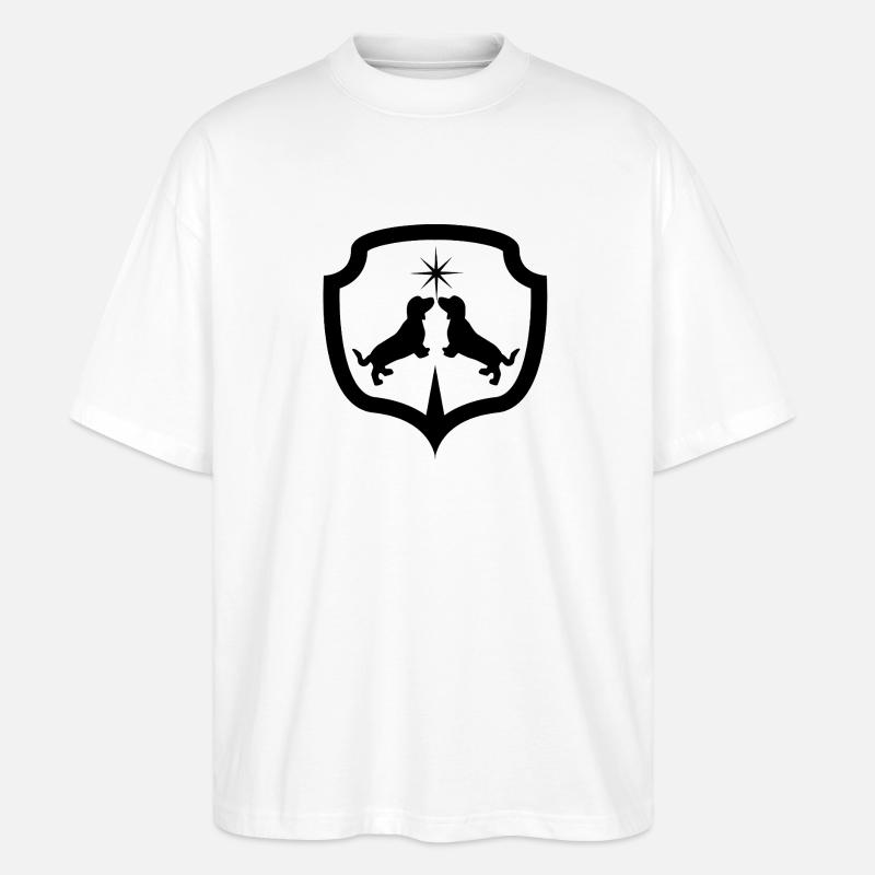 Dackel - Stanley/Stella Oversized Unisex Bio T-Shirt Blaster 2.0 - Weiß