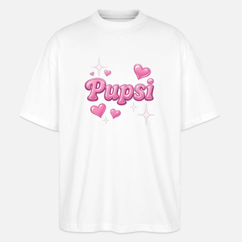 Conception du surnom pupsi/y2k - T-shirt bio Blaster 2.0 coupe oversize Stanley/Stella Unisexe - blanc