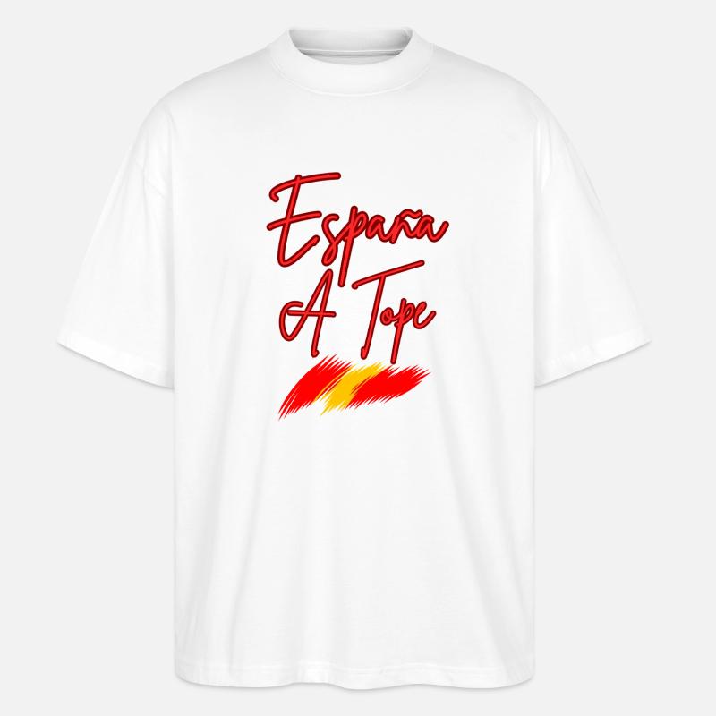 Spanien Ein Tope Neon - Stanley/Stella Oversized Unisex Bio T-Shirt Blaster 2.0 - Weiß