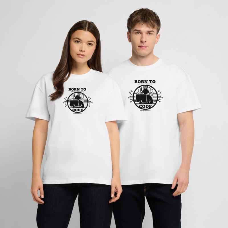 Codeur né pour coder Programmeur T-shirt bio Blaster 2.0 coupe oversize Stanley/Stella Unisexe