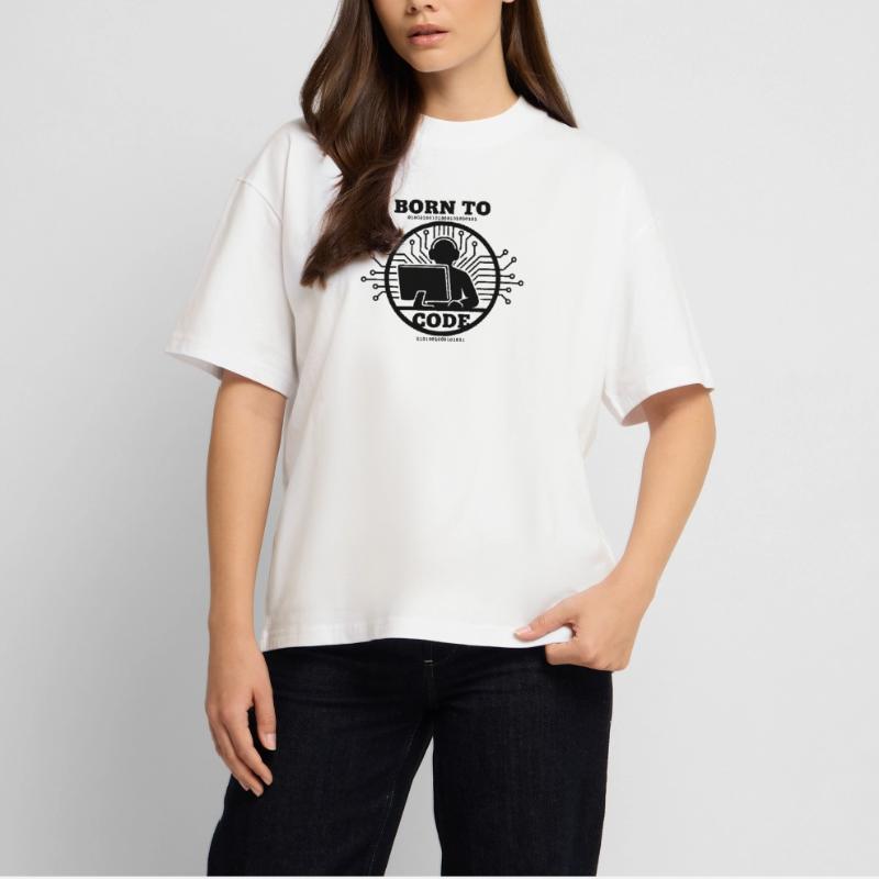 Codeur né pour coder Programmeur T-shirt bio Blaster 2.0 coupe oversize Stanley/Stella Unisexe