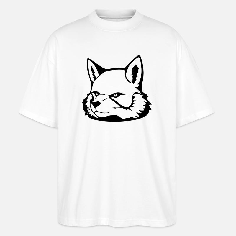 Fuchs T-shirt Geschenk - Stanley/Stella Oversized Unisex Bio T-Shirt Blaster 2.0 - Weiß