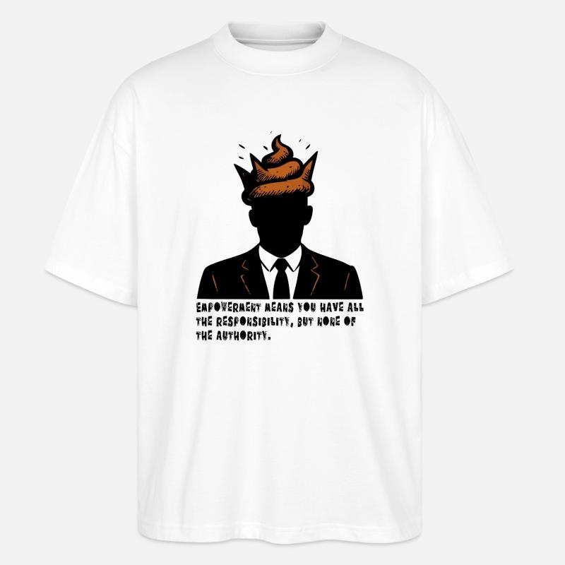 Leadershit Principles - Stanley/Stella Oversized Unisex Bio T-Shirt Blaster 2.0 - Weiß