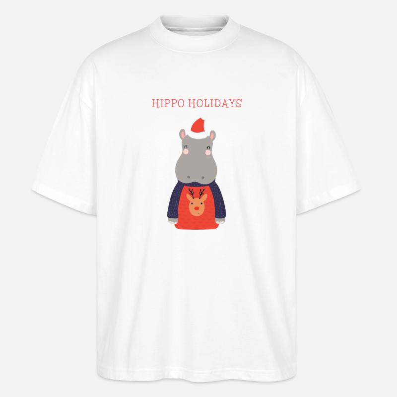 Nilpferd - Stanley/Stella Oversized Unisex Bio T-Shirt Blaster 2.0 - Weiß