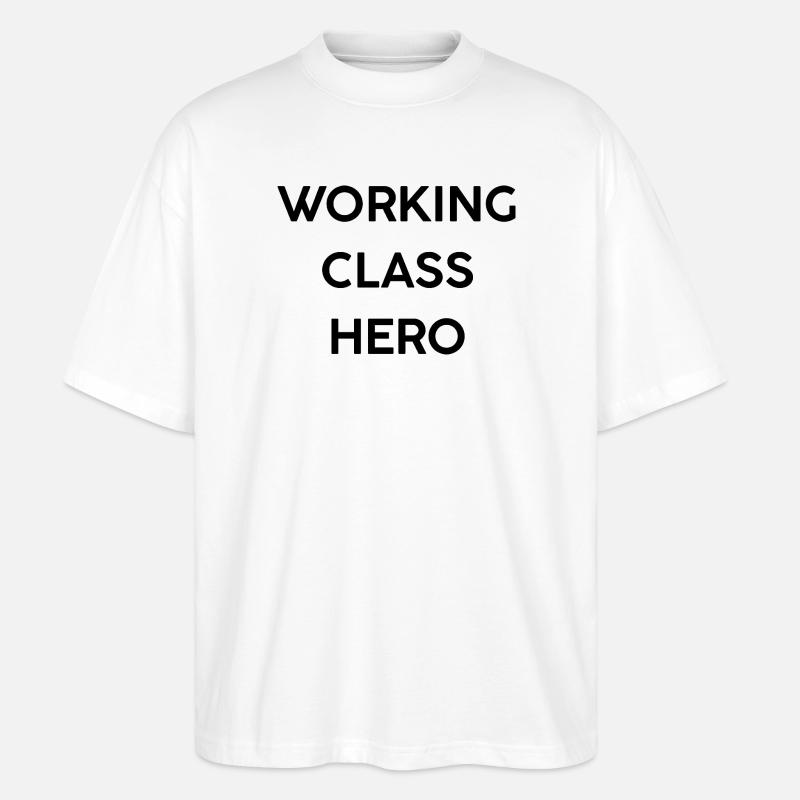 Held der Arbeiterklasse - Stanley/Stella Oversized Unisex Bio T-Shirt Blaster 2.0 - Weiß