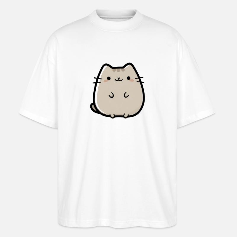 mignon petit chat chibi - T-shirt bio Blaster 2.0 coupe oversize Stanley/Stella Unisexe - blanc