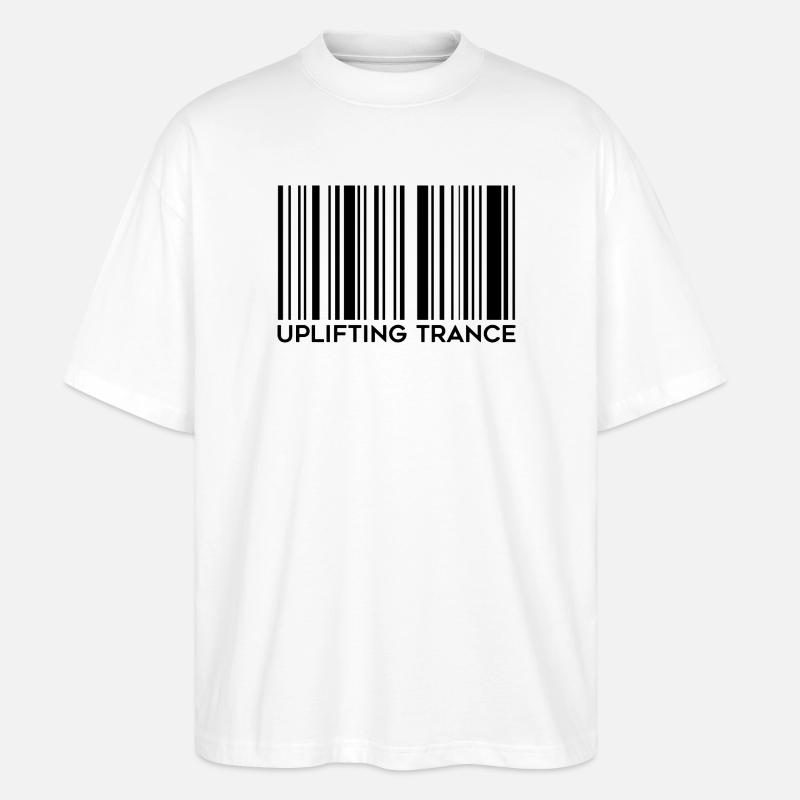 Erhebender Trance-Barcode - Stanley/Stella Oversized Unisex Bio T-Shirt Blaster 2.0 - Weiß