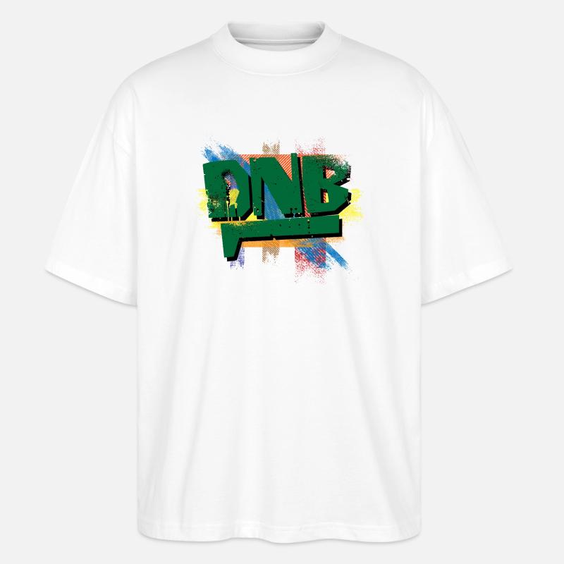 Explosion de graffitis DNB - T-shirt bio Blaster 2.0 coupe oversize Stanley/Stella Unisexe - blanc