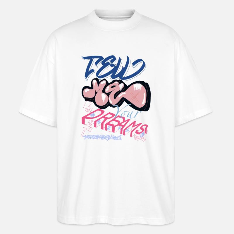 Sag mir deine Träume - Stanley/Stella Oversized Unisex Bio T-Shirt Blaster 2.0 - Weiß