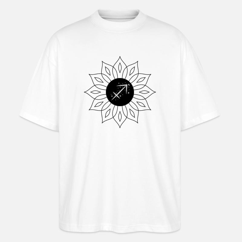 Schütze, Sternbild, Pfeil, Sterne - Stanley/Stella Oversized Unisex Bio T-Shirt Blaster 2.0 - Weiß