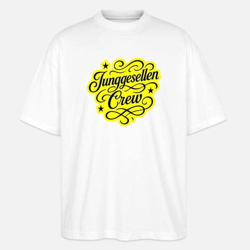 Équipage Bachelor - T-shirt bio Blaster 2.0 coupe oversize Stanley/Stella Unisexe - blanc