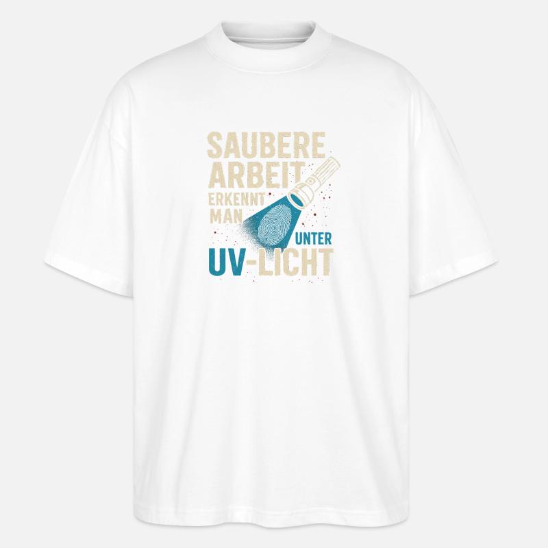 Clean work under UV light - Stanley/Stella Oversized Unisex Organic T-shirt Blaster 2.0 - white