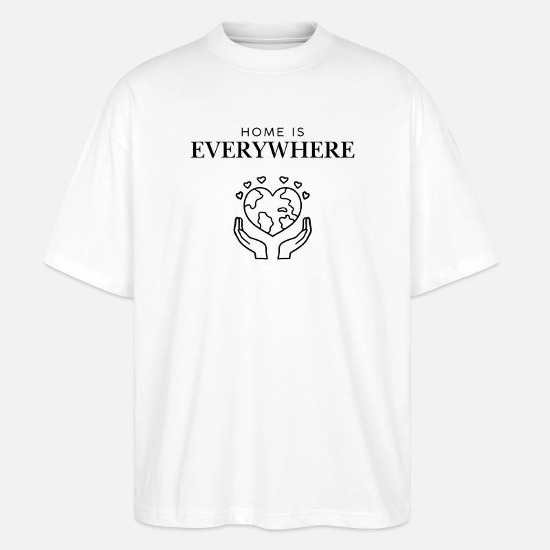Home_Is_Everywhere_icon_black - Stanley/Stella Oversized Unisex Bio T-Shirt Blaster 2.0 - Weiß