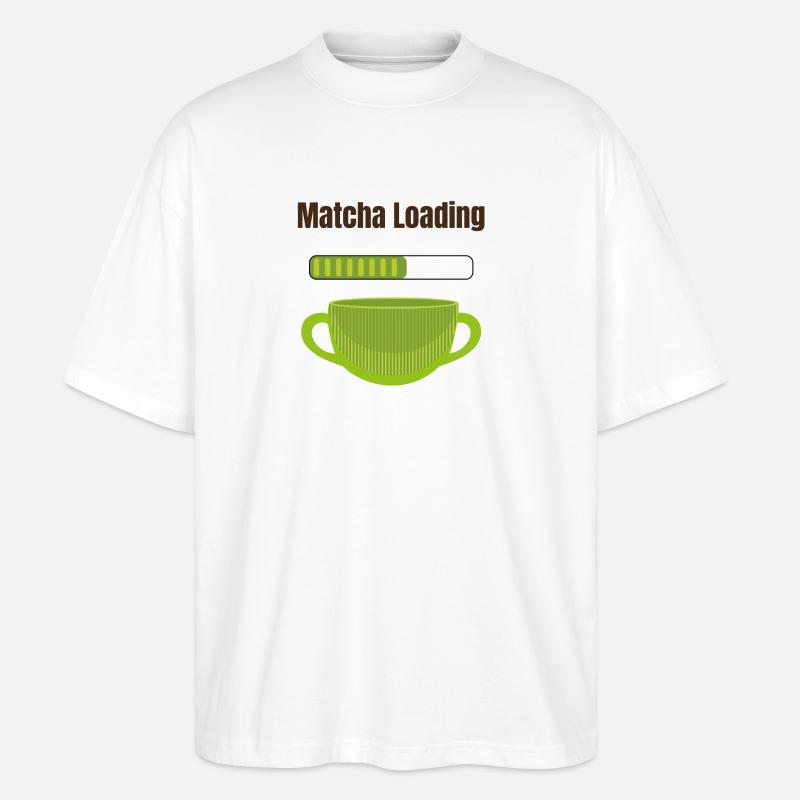 Matcha Loading - Stanley/Stella Oversized Unisex Organic T-shirt Blaster 2.0 - white