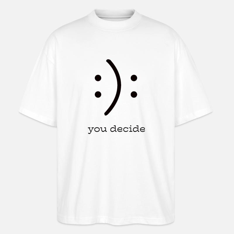 C’est vous qui décidez : Smily Graphics - T-shirt bio Blaster 2.0 coupe oversize Stanley/Stella Unisexe - blanc