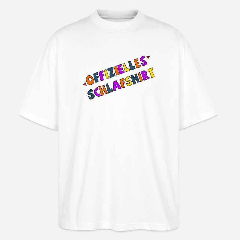 Offizielles Schlafshirt Farbexplosion - Stanley/Stella Oversized Unisex Bio T-Shirt Blaster 2.0 - Weiß
