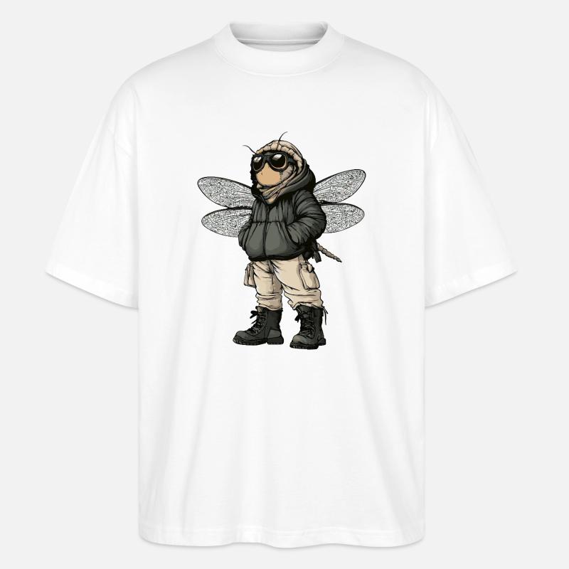 Libelle Cool Winter - Stanley/Stella Oversized Unisex Bio T-Shirt Blaster 2.0 - Weiß