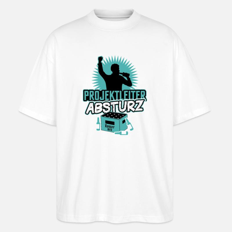 Crash du chef de projet - T-shirt bio Blaster 2.0 coupe oversize Stanley/Stella Unisexe - blanc