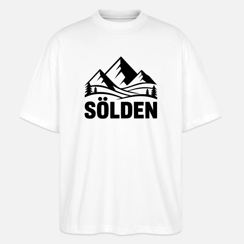 Sölden - Souvenir Design - Stanley/Stella Oversized Unisex Bio T-Shirt Blaster 2.0 - Weiß