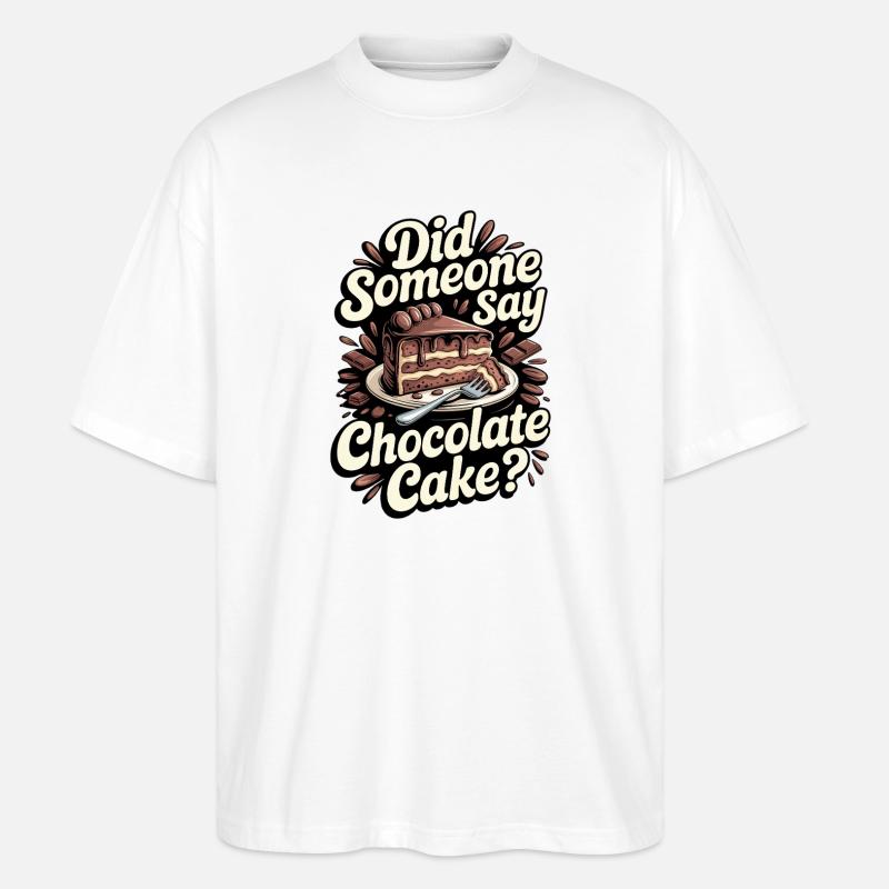 Schokokuchen - Stanley/Stella Oversized Unisex Bio T-Shirt Blaster 2.0 - Weiß