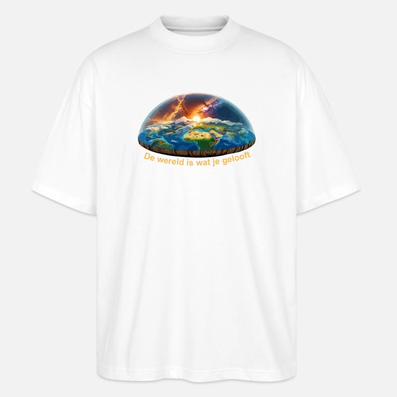 Die Welt ist, was du glaubst - Stanley/Stella Oversized Unisex Bio T-Shirt Blaster 2.0 - Weiß