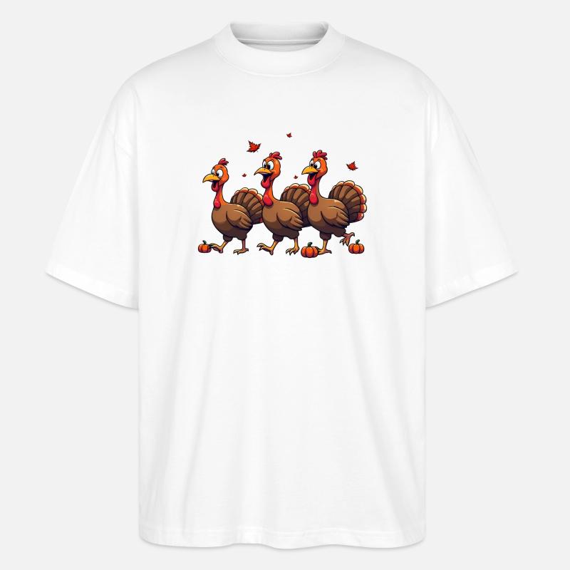 Thanksgiving Truthahn Baby - Stanley/Stella Oversized Unisex Bio T-Shirt Blaster 2.0 - Weiß