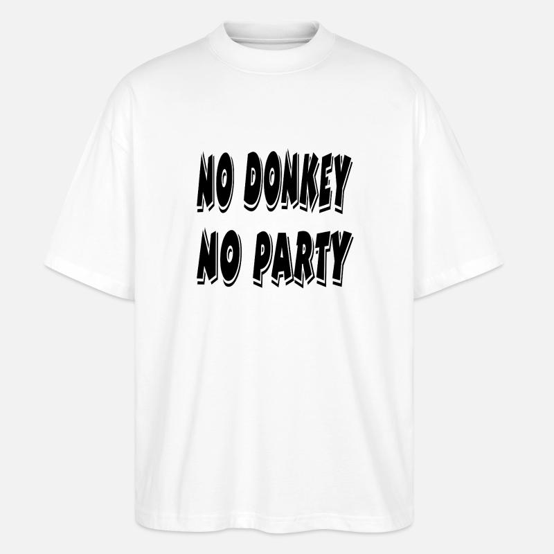 Esel - Stanley/Stella Oversized Unisex Bio T-Shirt Blaster 2.0 - Weiß