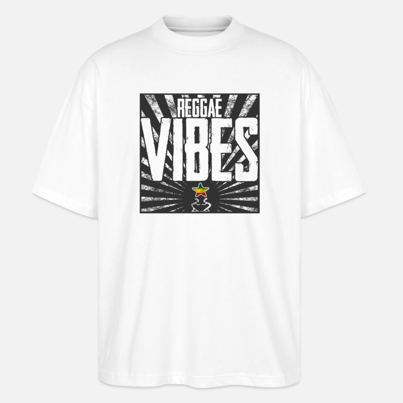 Conception Reggae Vibes - T-shirt bio Blaster 2.0 coupe oversize Stanley/Stella Unisexe - blanc