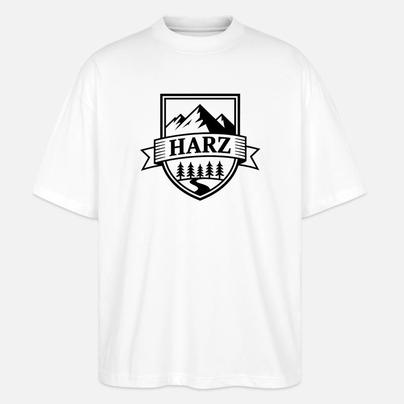 Harz - Souvenir Design - Stanley/Stella Oversized Unisex Bio T-Shirt Blaster 2.0 - Weiß