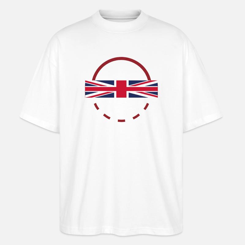 Union Jack Arc Emblem - Stanley/Stella Oversized Unisex Bio T-Shirt Blaster 2.0 - Weiß