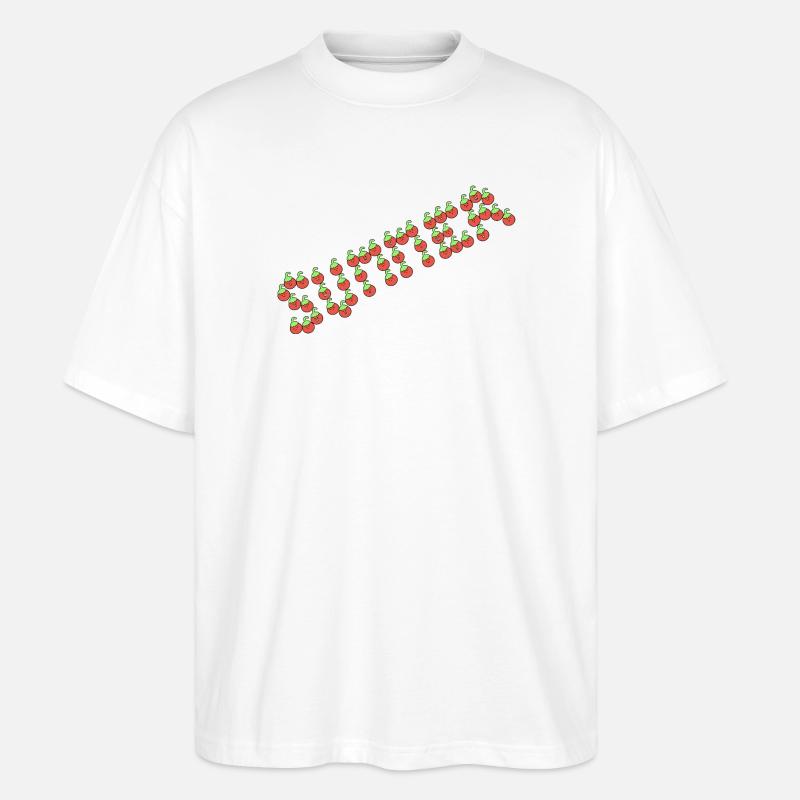 Sommertomate - Stanley/Stella Oversized Unisex Bio T-Shirt Blaster 2.0 - Weiß