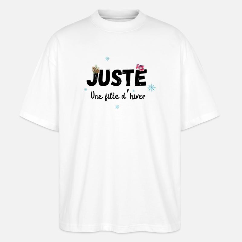 Nur ein Wintermädchen-Geschenk - Stanley/Stella Oversized Unisex Bio T-Shirt Blaster 2.0 - Weiß