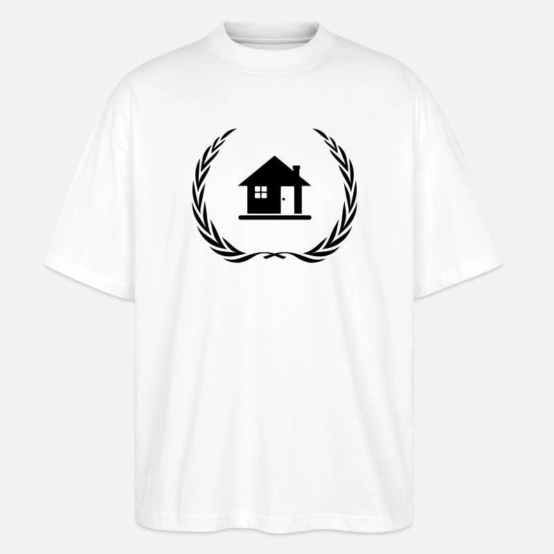 Symbole de la maison Maison Couronne - T-shirt bio Blaster 2.0 coupe oversize Stanley/Stella Unisexe - blanc