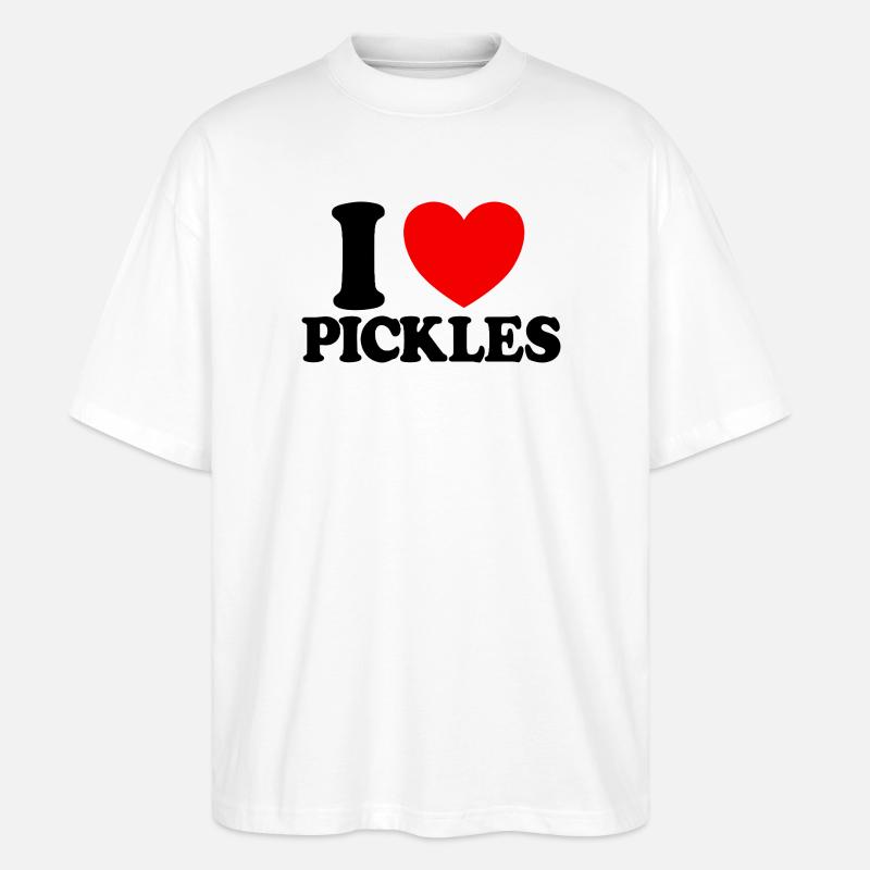 Ich liebe Gurken Ich liebe Gurken - Stanley/Stella Oversized Unisex Bio T-Shirt Blaster 2.0 - Weiß