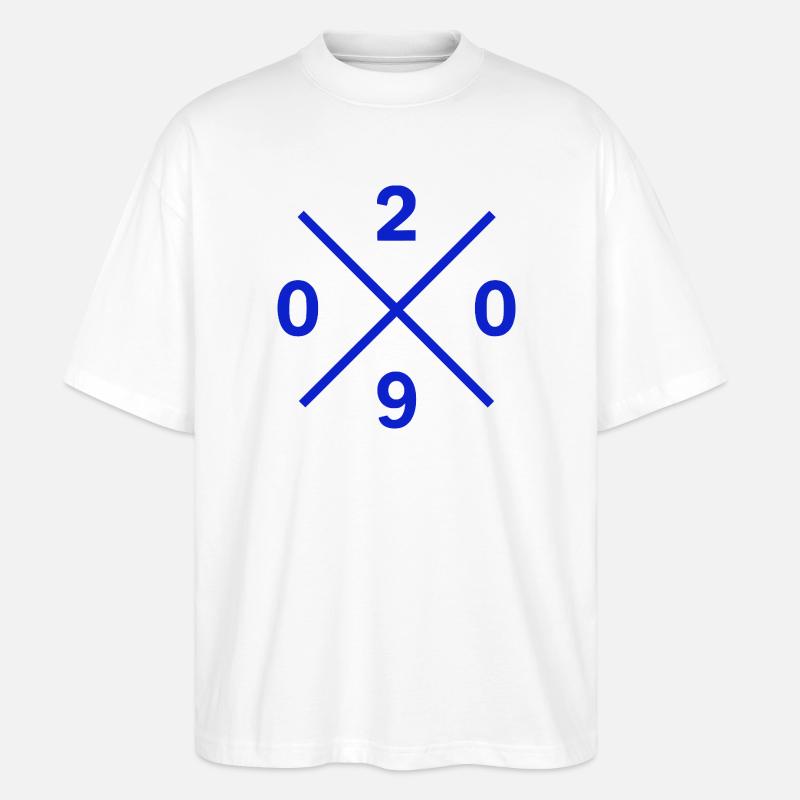 Dialling Code 0209 Gelsenkirchen Ruhrpott Merch - Stanley/Stella Oversized Unisex Organic T-shirt Blaster 2.0 - white