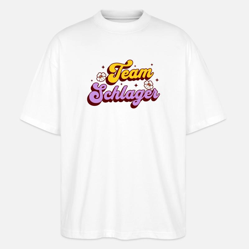 Schlager Party Team Schlager - Stanley/Stella Oversized Unisex Bio T-Shirt Blaster 2.0 - Weiß