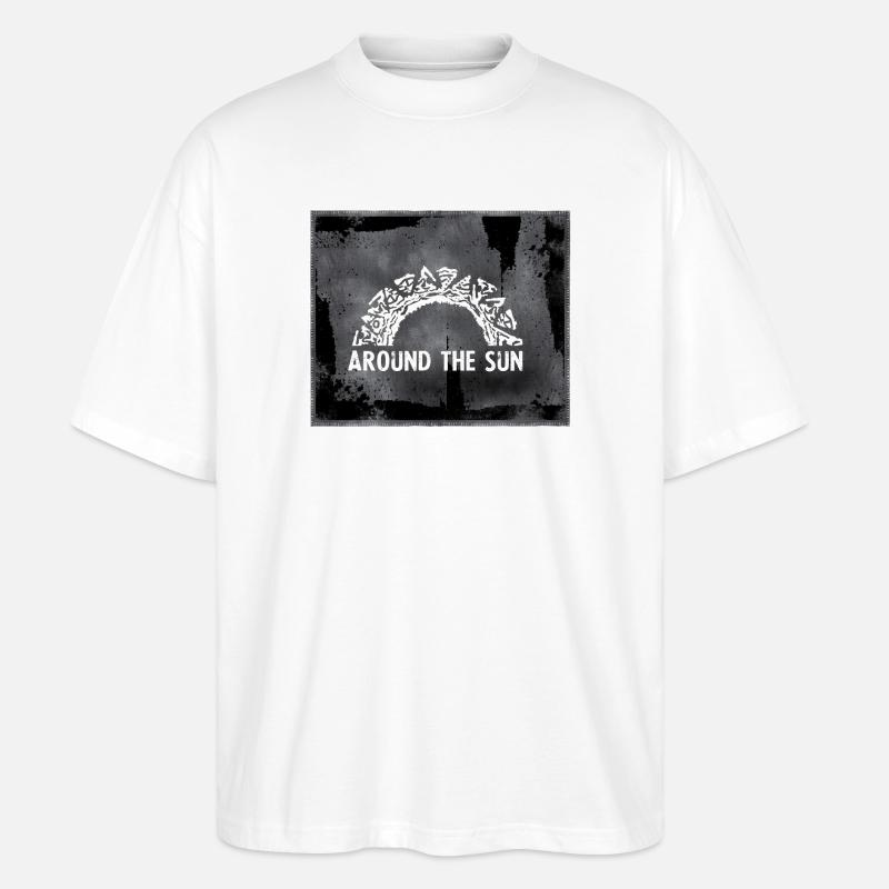 Rund um die Sonne Grunge Bogen - Stanley/Stella Oversized Unisex Bio T-Shirt Blaster 2.0 - Weiß