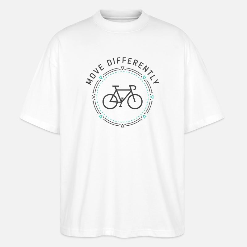 Bougez différemment - T-shirt bio Blaster 2.0 coupe oversize Stanley/Stella Unisexe - blanc